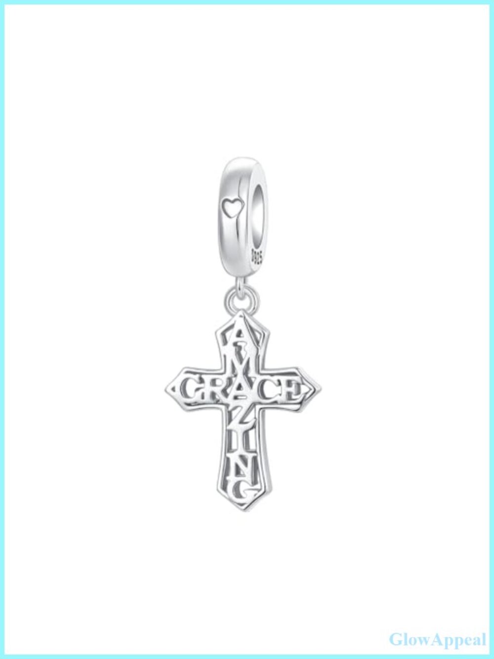 925 Sterling Silver Cross Charm for Bracelet & Necklace